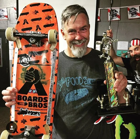 <!--am15bestofinsta-->

Professor Schmitt and his Old Man Bowl Jam trophy by @jeniarmstrong.