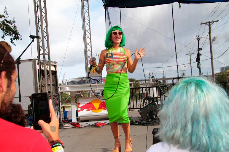 <!--bricks5year-->
Emmy, a Tampa local, was one of the first performers. She had a lot of fans out in the crowd getting their Instagram on.