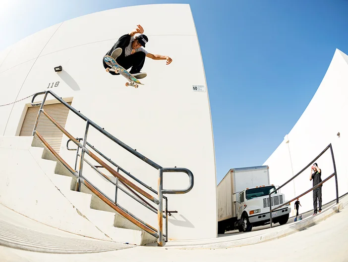<!--dala18practice-->

Ivan Montiero takes it out back and battles a Frontside Flip.
