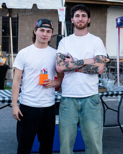 Nate and Jason with white shirts (not for long)