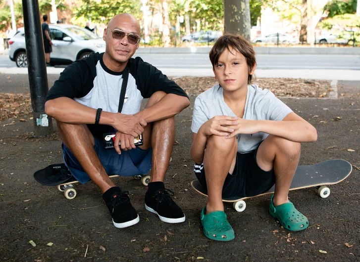 NYC Skateboarding Legend: Danny Supa posts up to check Damn Am with his son Gabriel.  

<!--damnamnyc2022day1-->