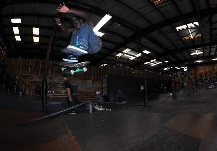 <!--springroll14-->
<!--btsbtbt2018-->

Zion Wright frontside flip to the beat of his father's drum. This is Zion's first contest back from a serious injury. We're all glad you're back to your ripping self, Zion.








