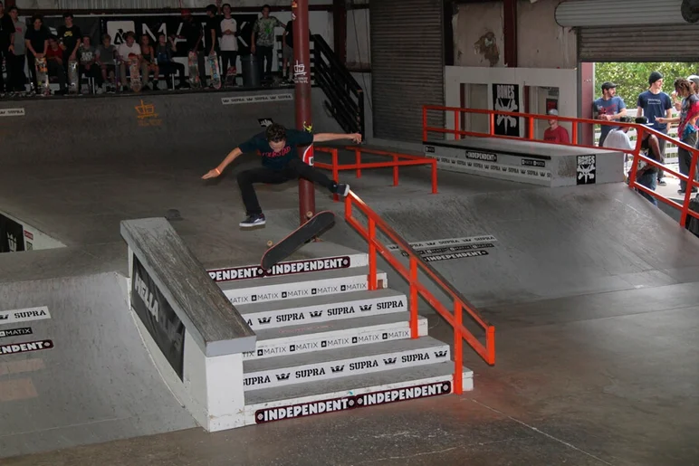 <!-- damnamATL2014sunday -->

Sunday started off with semi-finals, and Zach Saraceno had these switch frontside flips better than his regular ones.