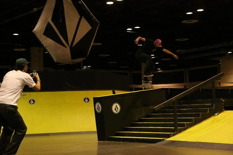 <!-- surfexpoJan2014 -->
Cesar Fernandez flick back tail the tall ledge to drop as Chris Blake documents. Follow these dudes to peep the footy.