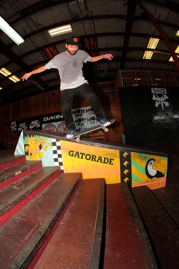 <!--toaweekend-->

Kevin Coakley did this Switch Back 50-50 down the hubba so good.