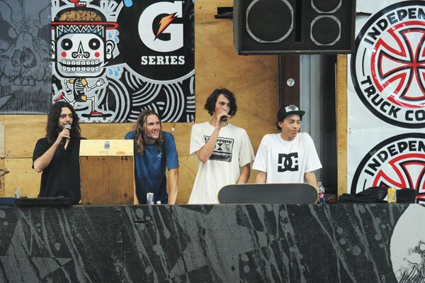 Levi Brown, Evan Smith, and Nyjah Huston