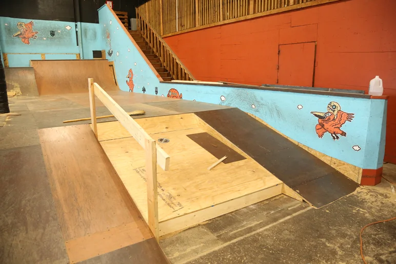 <!--coursephotos16-part2-->
Out with the stairs to make way for a 