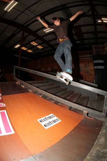 <!--btsb15-->

Eric Brown - FS Feeble down the Handrail.