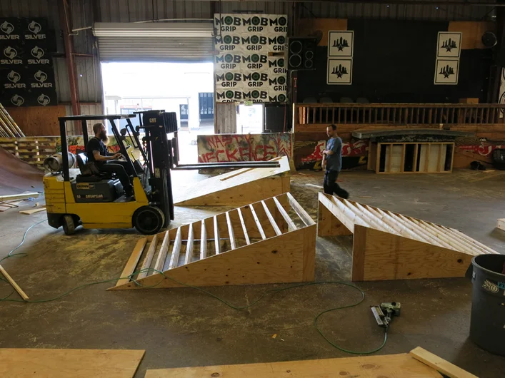 <!--course14-->
These look like banks from the old center piece right in front of the judges stand.  Maybe another A-Frame?