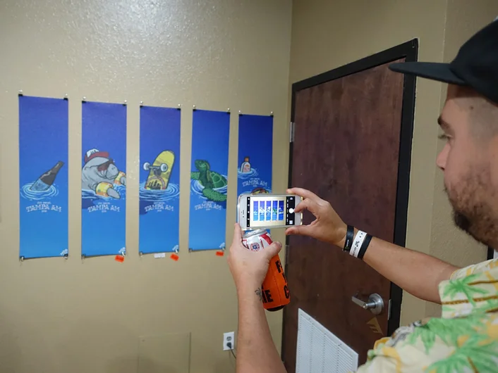 <!--am16frinight-->

One of our Tampa Am sponsors, Mob Grip put together these awesome custom grip sheets with the Tampa Am artwork. Hope you got a chance to buy one. By the way, proceeds from sales from the art show go to benefit our charity: Boards For Bros.