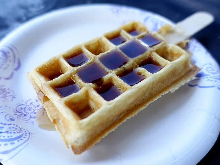 <!--cotc16-->

Vans is one hell of a host...waffles on a stick for everyone!