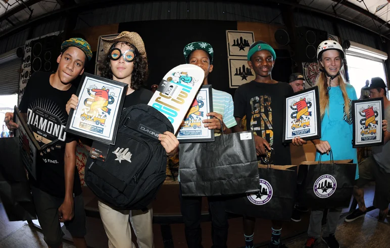 <!--bts14-->

13 to 15 winners from left to right: Mikey Sanchez, 5th; Juan Gaviria, 1st; Ke'andre Ruffin, 2nd; Kristoffer Clayton, 3rd; Meagan Guy, 4th.




