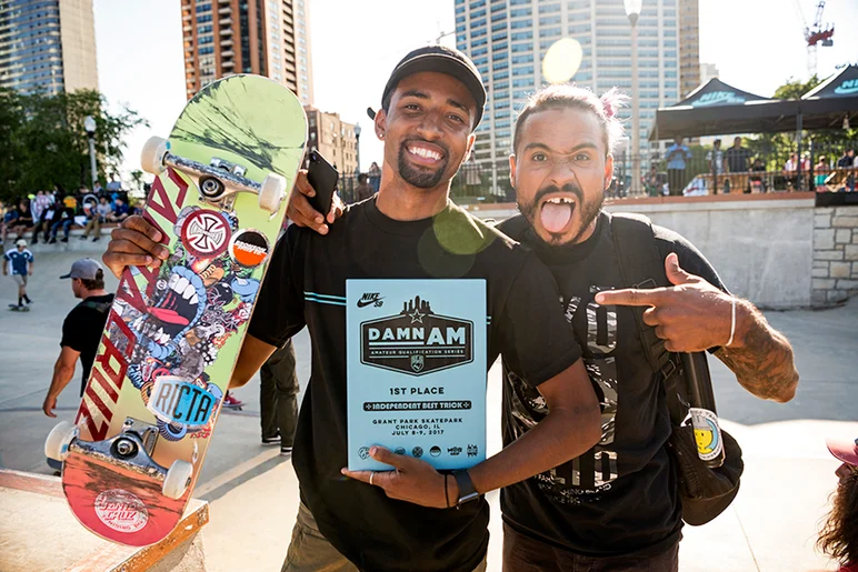 <!--dachi17practice-->

Maurio McCoy don’t feel right unless he’s on that podium... Welp he’s in luck cause here he is again handling Independent Best Trick with a KF Frontside Lip Shuv Out gaining him that 1st Place spot. Congrats Maurio!!