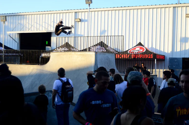 <!--am15frinight-->

Eli Williams blasting off right before sunset.