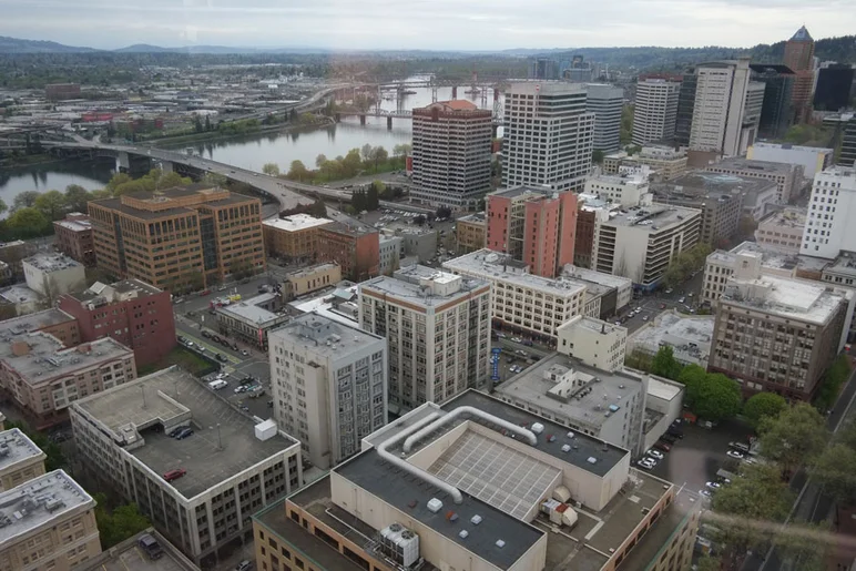 Scott from Dakine and his wife took us to a high-rise bar for a nice view of the city while we talk mad doodoo about skateboarding.<!-- Portland 2013 for Some Nike Bid'niss -->