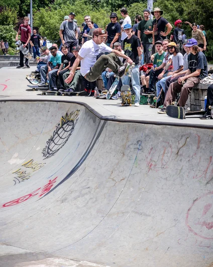 Grant with another Frontsider for the crowd

<!--atl2023trip-->