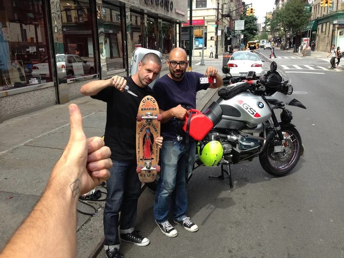 <!-- nycsummer2013 -->

5boro's Captain Mark with  Shadi going around the world on his Bike - check his photos <a href=