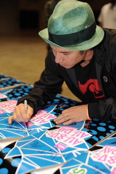 During check-in, everyone signed an entire row