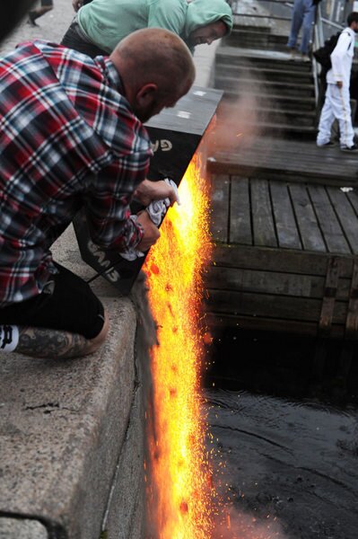 After the BBQ, the ashes go volcano style