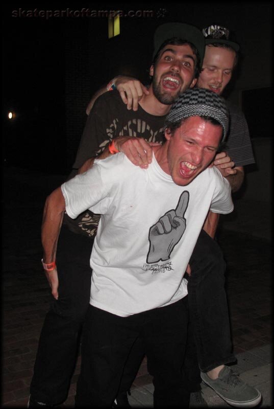 Strubing piggy back ride