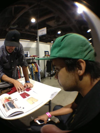 <!-- agenda2013 --> Albow getting down to business with an Altamont rep.