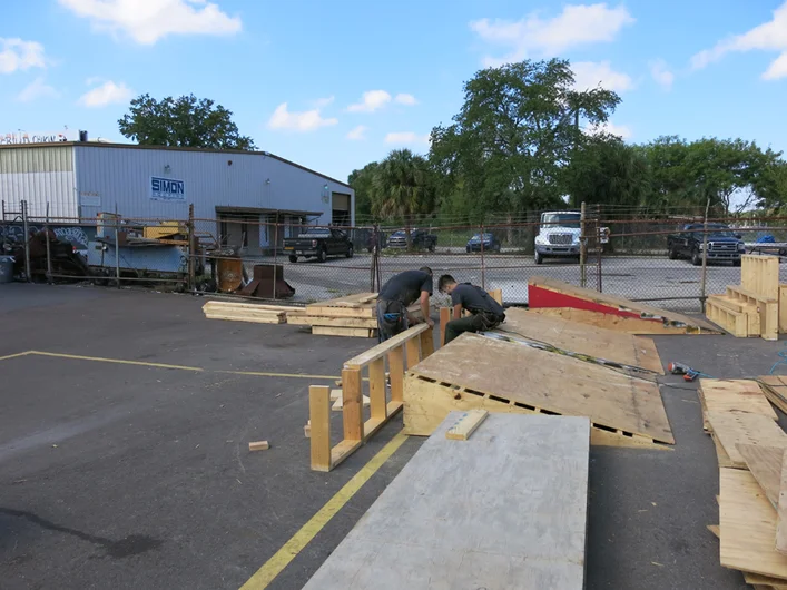 <!--course14-->

All the pieces get taken apart, put out in the courtyard and assembled back together like a puzzle.  Speaking of the courtyard, there's rumors of a concrete bowl in the works.  Stay tuned for more...