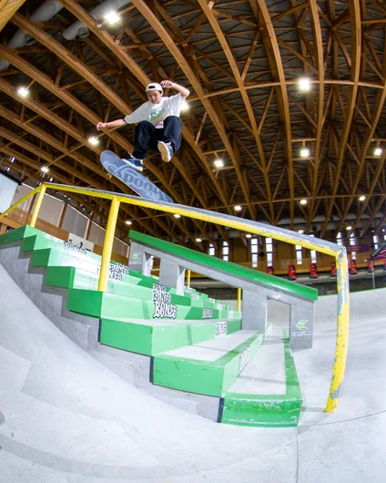 Hozumi Kai tre flip front board. I am pretty sure the Japanese own that trick. Nobody else can do it AND make it look this good!

<!--damnamjapan2022day1-->