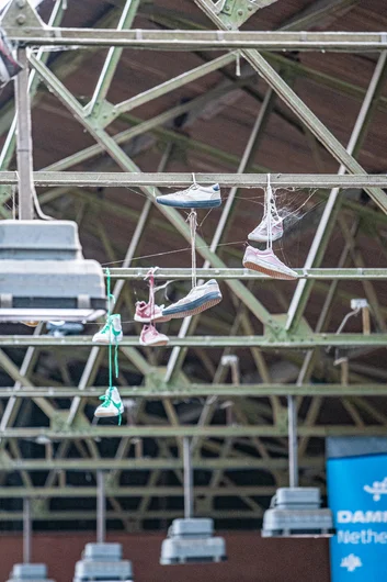 Head back inside and we found some old shoes up in the rafters. The cobwebs help keep them in place.

<!--damnamnetherlandsday2qualifiers-->