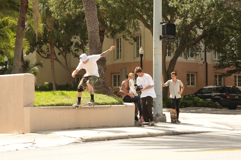 <!--bakeland-->

Shane Heyl is the hype man and he definitely kept the moral up as they skated every spot.  