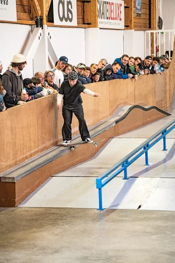 Did you know the kahuna at SPoT is named after Alex Decunha? Well.. it's not, but here is Alex doing a 20 foot long back nose slide and kickflipping out

<!--farnhigh2024-1-->