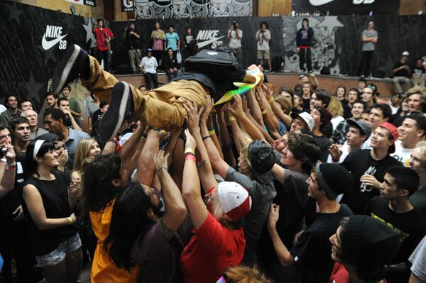 It has now become a tradition to crowd surf