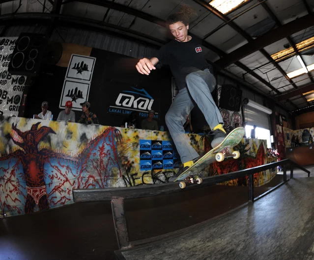 <!--springroll14-->
<!--btsbtbt2018-->

Tyson Peterson didn't make the cut to the finals, but still looked good out there in his jam. Here's Tyson on a frontside noseblunt slide.





