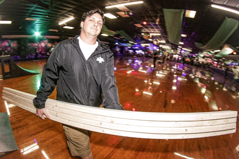 DJ has a lot of wood