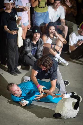 Note to self: If you say $100 on the Panda's head, someone is going to rip it off

<!--tampapro23concretejam-->