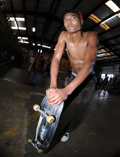<!--springroll14-->

Schaefer said that SPoT team rider James Cobb looked oiled up for the finals. Nah, that's just the essence of James, Schaefer.







