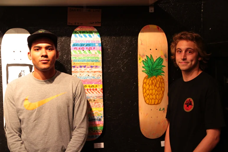 <!--ta14-tn-->

Our staff members Josh Wilson and Luke Pallone had boards in the snack bar for the art show.