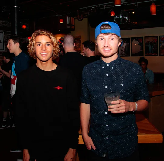 <!--tampapro2014night1-->

Curren Caples and Shane O'Neil cruised in for the show.

