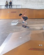 Kickflip over the hi