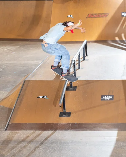 Santiago has crazy arms. Kickflip front board. Peep his new part on Transworld!

<!--backtoschoolbash2022-->