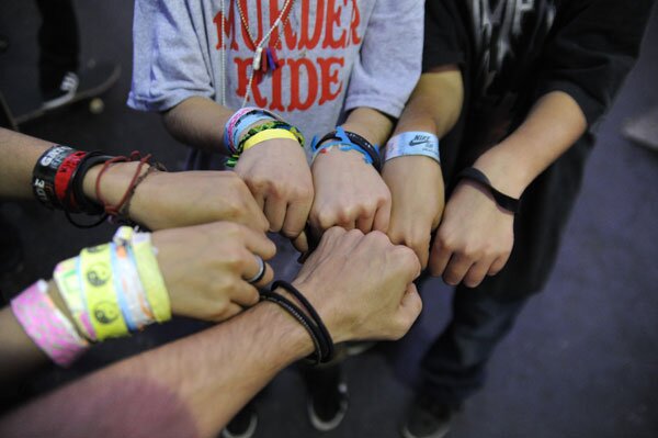 My lil' homies and their Silly Bandz