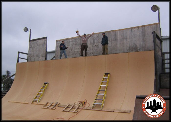 Vert ramp update on Feb 27, 2004.  Shane Swill Ward, Allen Russell, and Paul Larsen.