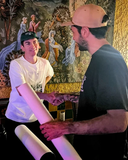 Josh Stewart shaking hands and kissing babies
<!--thursdayam2023staticvi-->
