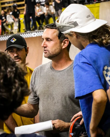 <!--cotc20photos-->

Time to die in the Vans Death Race! Brian signing up the Crews.
