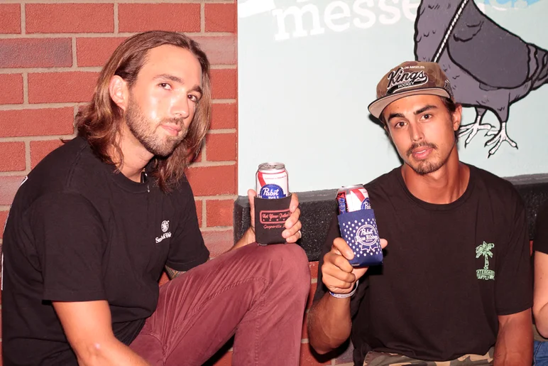 <!--bricks6photos-->

Jared Curry and his drinking buddy enjoying cool PBRs.