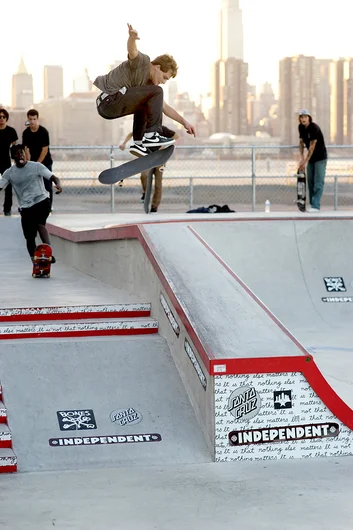 <!--danyc15-->

He hopped the massive fence, grabbed his board, then proceeded to keep shredding. I've never seen a fence hopped during a contest. I'd like to see that incorporated in to Street League.