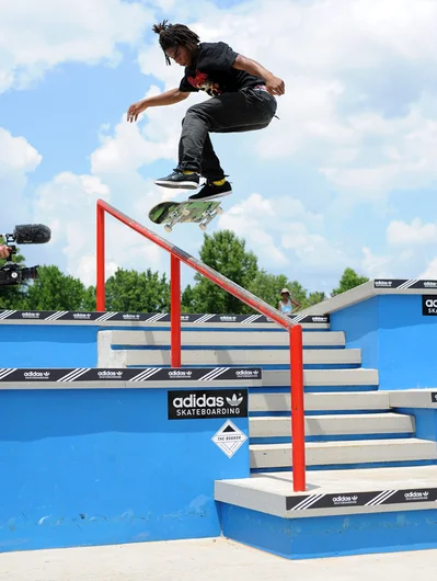 <!--Copa2014-->

The SPoT team was on a roll. Markus Jalaber followed up James with this proper kickflip frontside boardslide down the rail.







