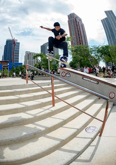 <!--dachi17finals-->

It was only less than a year ago Maurio McCoy was popping up at these contests and now look at him! Kickflip Noseblunt.
