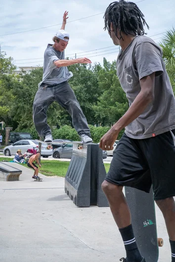 <!--gsd21-->
It's time to mix it up and turn the barrier. Jack Wahl lands a Frontside Tailslide for Westside Skateshop.