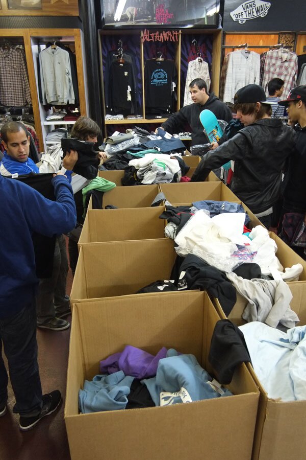 This year we had shirts and pants in boxes