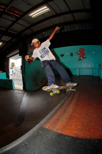 <!--eotmjuly16-->

Darius Norton is one of those younger kids that's no longer that young and is starting to skate better than me. Nice FS 5-0 around the corner.